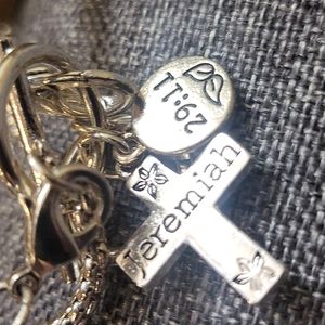 Jeremiah 29:11 Bracelet Black Cord and Silver Adjustable